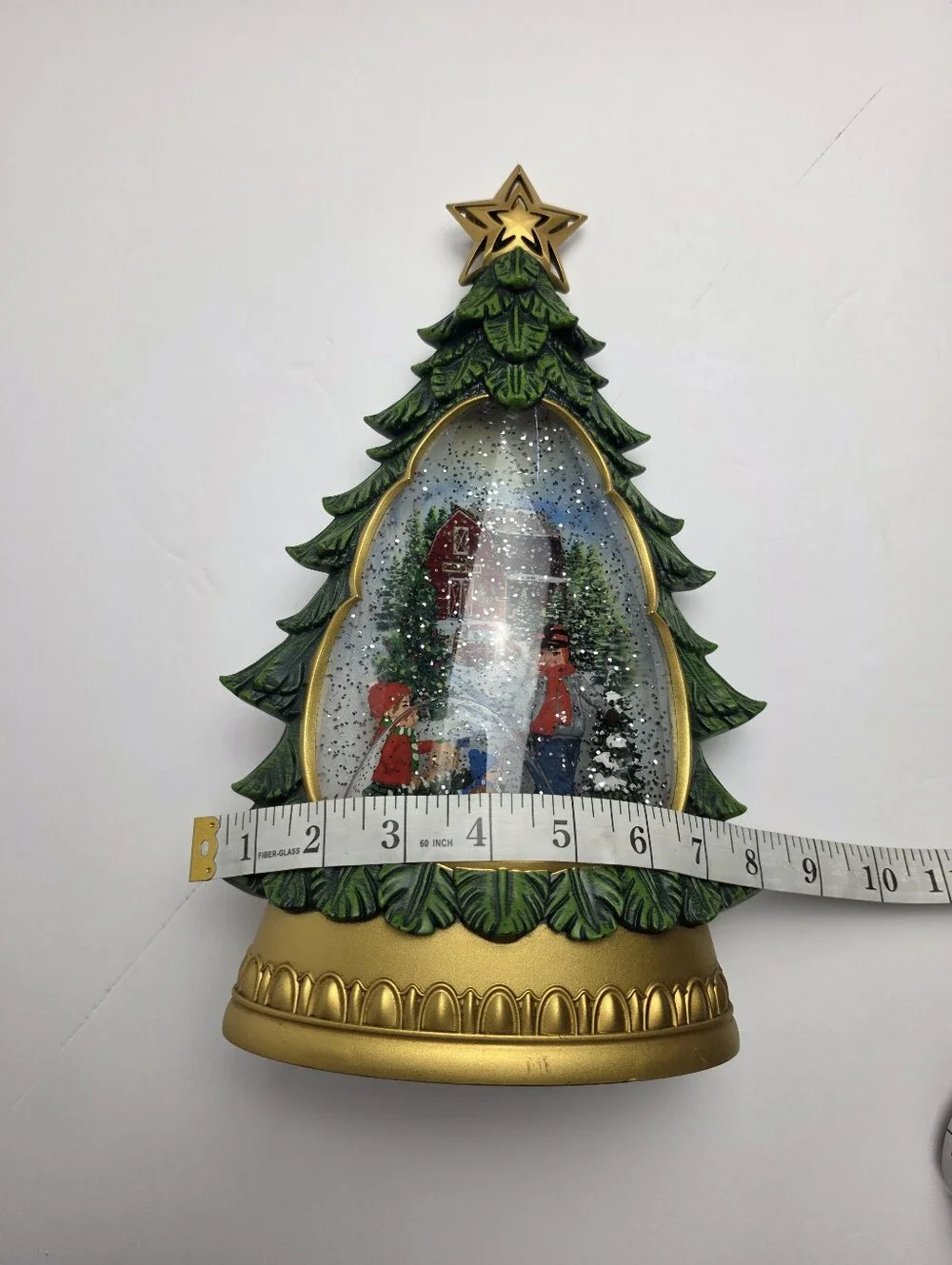 Christmas Tree Holiday Traditions Snow Globe - Lighted Moving Glitter Snow